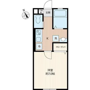 レミオパレス稲毛【1階】の間取り