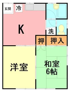 ハイツ吉川【1階】の間取り