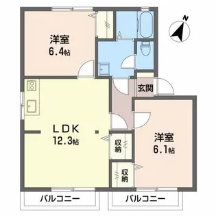 ファミールミタ C【2階】の間取り