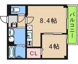 1DKの間取り画像