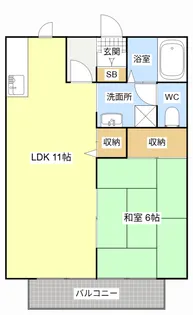 1LDKの間取り画像