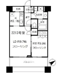アウルタワー【22階】の間取り