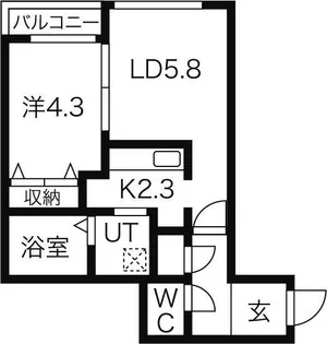 北海道札幌市豊平区平岸四条7【マンション】の間取り