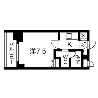 大阪府大阪市中央区材木町【マンション】の間取り