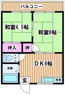 コーポきさらぎ【1階】の間取り