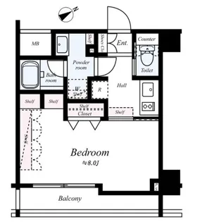 ブライズ清澄白河【2階】の間取り