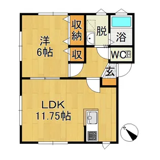 キャッスルコートさくら【2階】の間取り