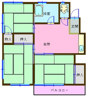 今浦ハイツI【1階】の間取り