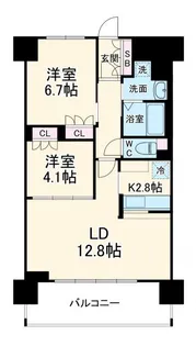 リーラ横浜川和町【9階】の間取り