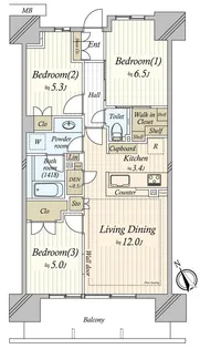3LDKの間取り画像