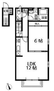 東京都立川市錦町2【アパート】の間取り