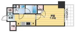 パークリュクス大阪天満【4階】の間取り