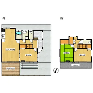 神奈川県川崎市高津区二子2【一戸建】の間取り