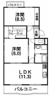 ピアンテ四ツ池【4階】の間取り