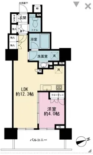 ウェリス六本木【4階】の間取り