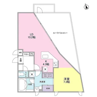 東京都渋谷区恵比寿南2【マンション】の間取り