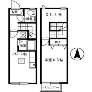 リースランド向中野A【1階】の間取り