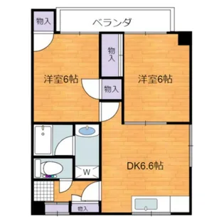 ランドスルー戸坂【2階】の間取り