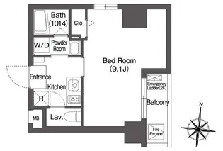 エスタート両国【6階】の間取り