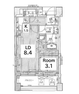 ディナック八王子【13階】の間取り