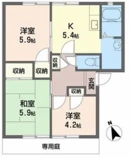 アコーデリア東浜【1階】の間取り
