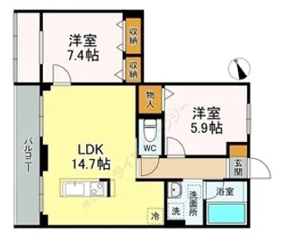 フォレストタウン【1階】の間取り