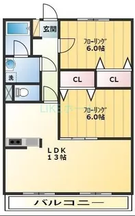 ガーデンアネックス【2階】の間取り