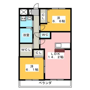 コラット【1階】の間取り