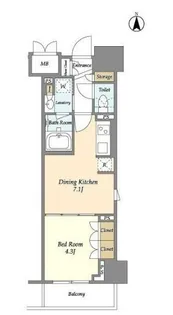 東京都新宿区東五軒町【マンション】の間取り