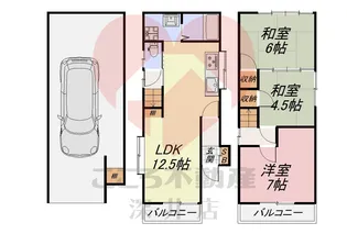 大阪府門真市舟田町【一戸建】の間取り