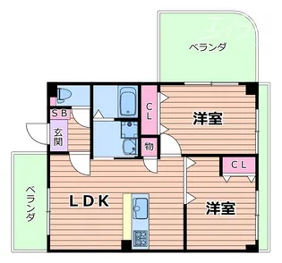 大阪府豊中市岡上の町4【マンション】の間取り