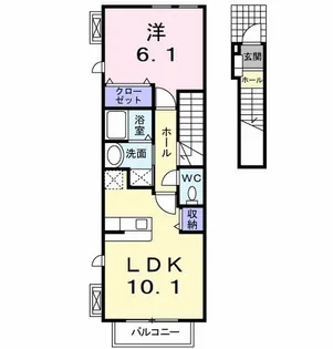 レイン ツリー【2階】の間取り