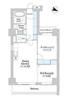 アーバンシティ音羽【2階】の間取り