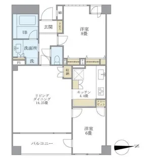 東京都目黒区東山2【マンション】の間取り
