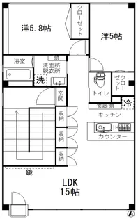 東京都八王子市東町【マンション】の間取り