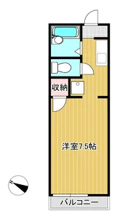フラッツマルイ【1階】の間取り