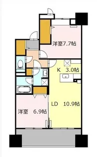 ロイヤルパークスシーサー南千住【9階】の間取り