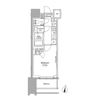 ザ・パークハビオ代々木初台【8階】の間取り