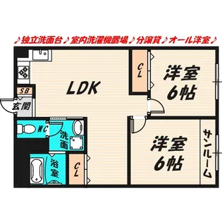 京橋第二コーポ【1階】の間取り