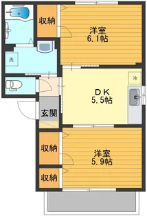 サントゥールA【1階】の間取り