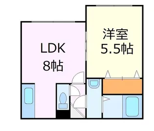 ステージノア北円山【1階】の間取り