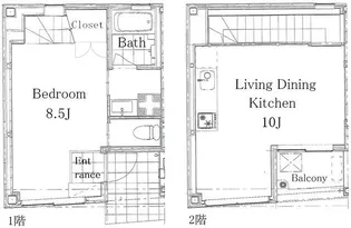 仁生堂B【2階】の間取り