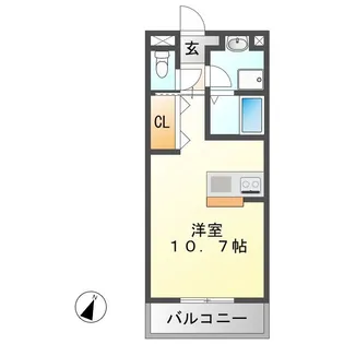 サンサンハイム【1階】の間取り