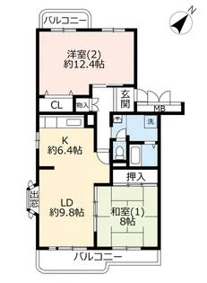 UR千葉ニュータウンファーストアベニュー小倉台【4階】の間取り