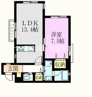 EAST(イースト)【4階】の間取り