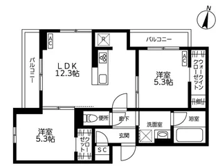 The Apartment ACE 5【3階】の間取り