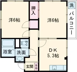 日のでアパルトマン【2階】の間取り