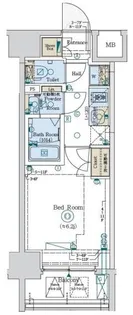 GENOVIA阪東橋IIskygarden【5階】の間取り