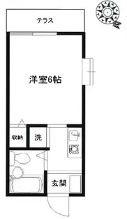 パナハイツ岡田【1階】の間取り