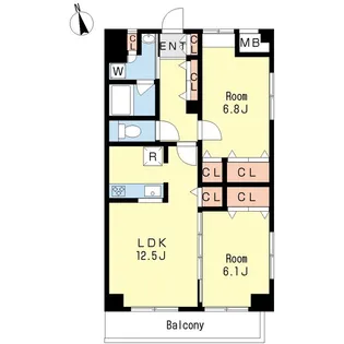 プリマヴェーラ【1階】の間取り